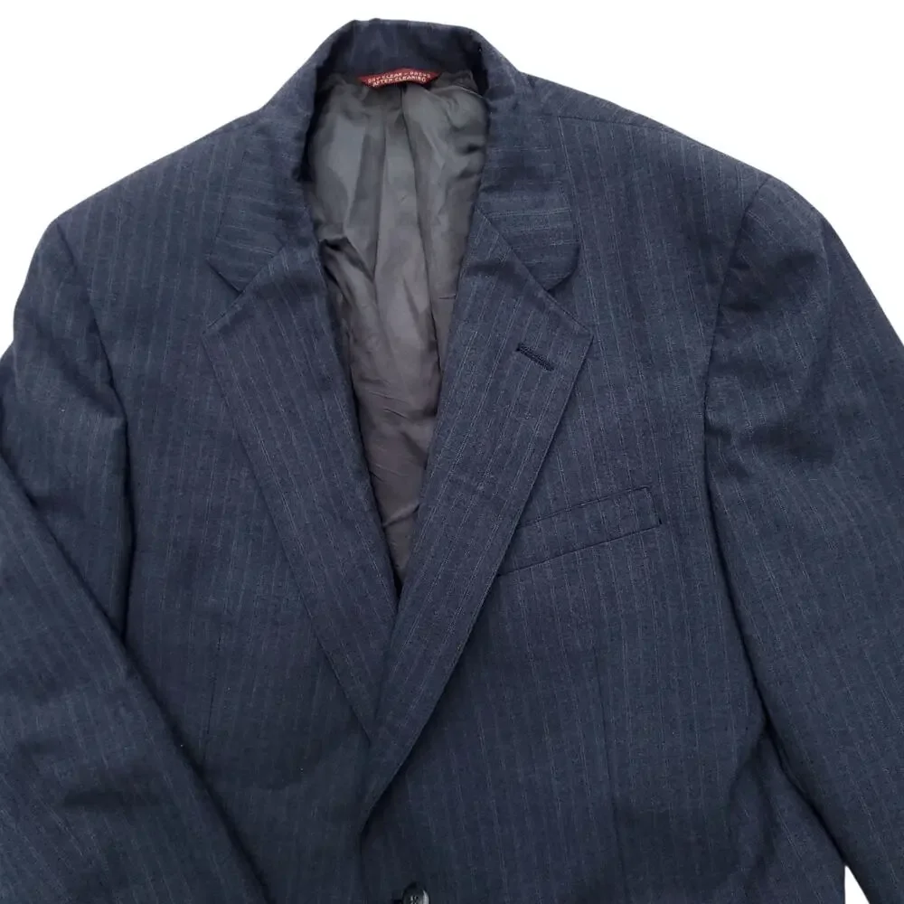 Vintage Cricketeer Gray Pinstripe Blazer Half Lined Jacket Sport Coat  44